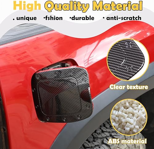 Miniatura 10 de Tapa del tanque de combustible de ABS para Toyota Tacoma 2016-2022, cubierta de tapa de gasolina, kit de decoración de cubierta de tanque de
