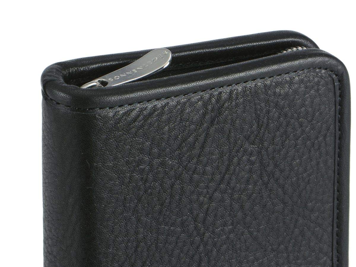 Sonnenleder Stiftetui Leder NOLTE mit 4 Füllerschlaufen Federtasche Etui für Füller schwarz