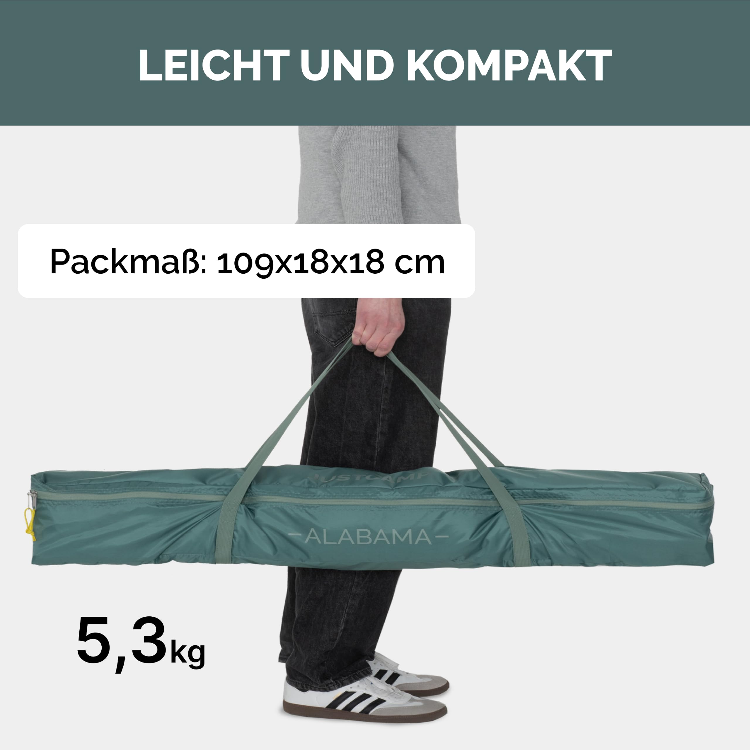 JUSTCAMP wasserdichter Schnellaufbau Pavillon mit 4 Seitenwänden 2,5 x 2,5 m - robuster Outdoor Pavillon faltbar mit UV-Schutz 80+ für Garten, Camping, Festival & Strand - leichtes Pop Up Zelt