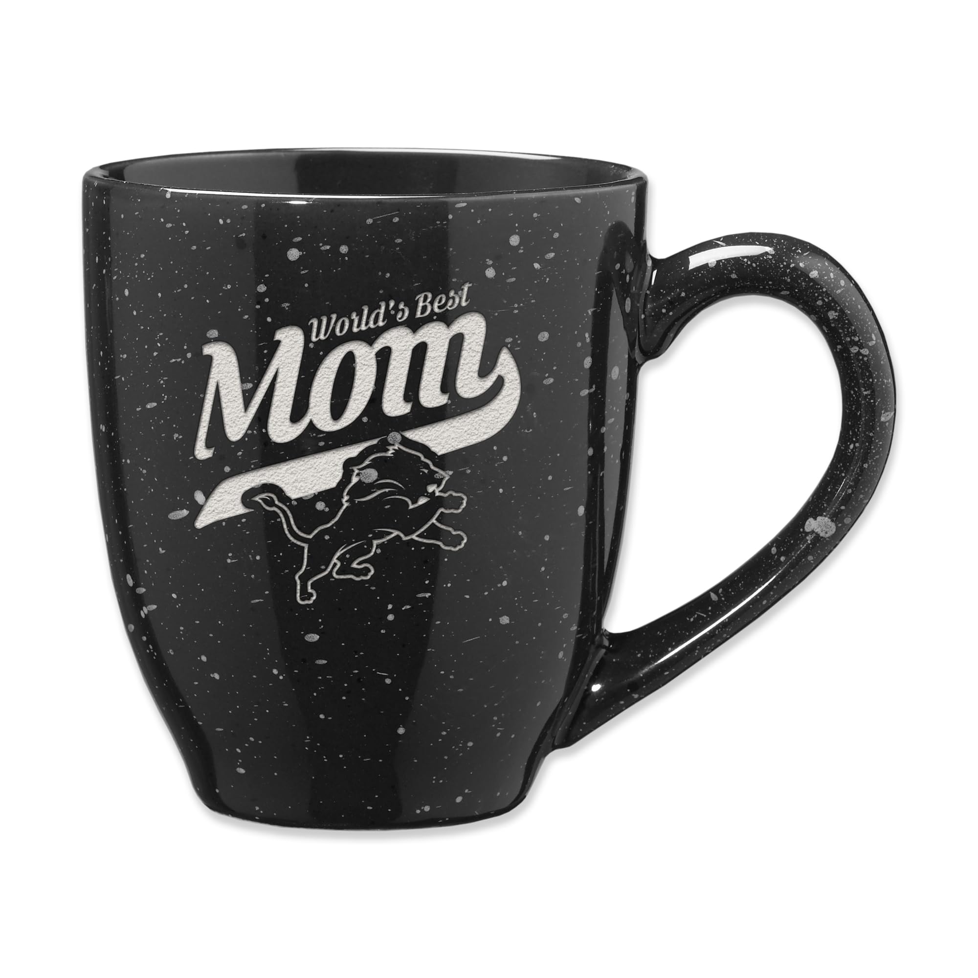 Mug NFL Detroit Lions Céramique Mouchetée Tasse Noire Finition Laser