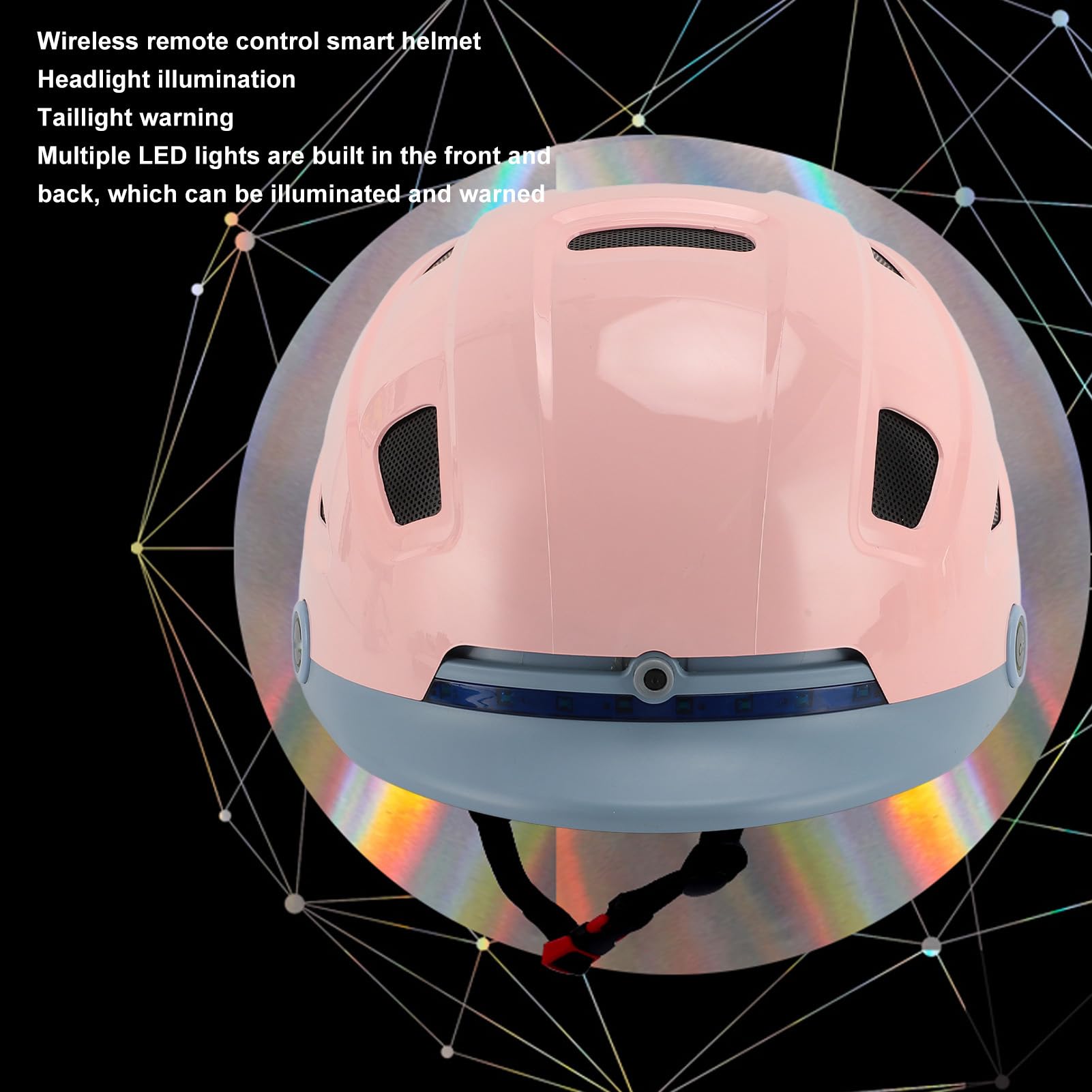 Fahrradhelm mit Bluetooth, Intelligenter Fahrradhelm für Erwachsene, Männer und Frauen mit Integrierten Lautsprechern, Intelligenter Helm mit Weitwinkellicht, Warnlicht,