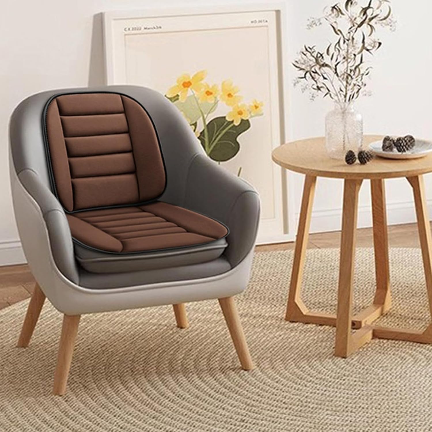 座布団 運転席 冷感 クッション 座椅子 背もたれ付き 腰枕 腰痛改善 デスクワーク オフィス オールシーズン 在宅ワーク オフ丸洗