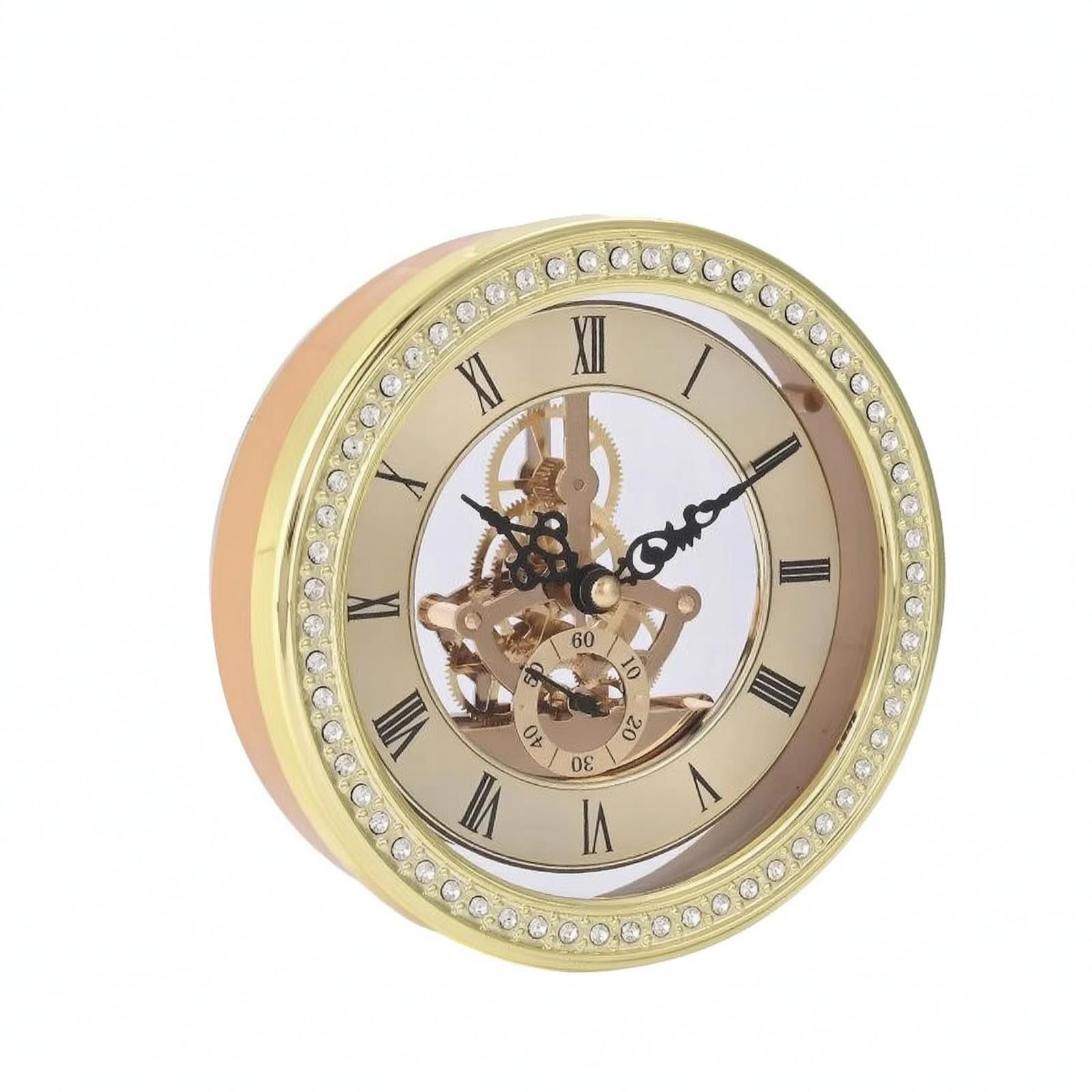 Mécanisme d'horloge engrenages visibles insert mural transparent