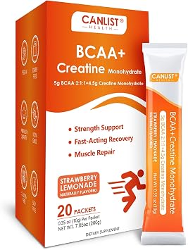 CANLIST Micronized Creatine Monohydrate Powder for Men & Women, Non-GMO, Vegan, 20 Servings
