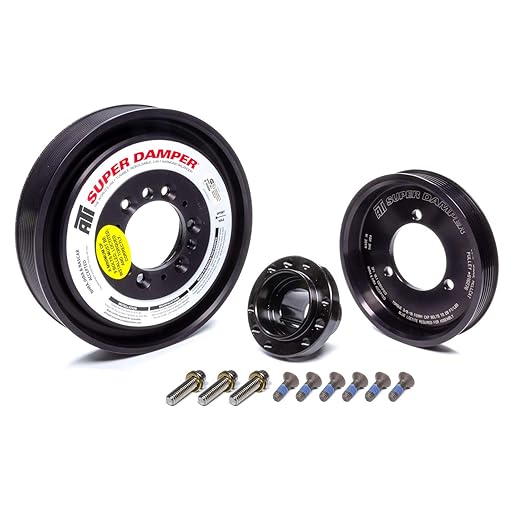 ATI Performance Products Harmonic Balancer, Serpentine Super Damper, 8.870 in OD, SFI 18.1, Aluminum/Steel, Black, Internal Balance, Mopar Gen III Hemi, Each
