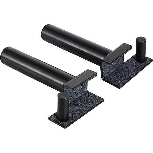 BalanceFrom Fitvids Weight Plate Holders for 2x2 Power Rack | 500LB Capacity | Fits 1" Mounting Holes | Easy Lock-In Design for Gym Organization, Weight Plate Holders, Pair