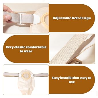 3 PCS Ostomy Belt for Men Woman,Adjustable Ostomy Belt Stoma Belt,1.18x40 Inches,Hernia Belt for Stoma Bags to Reinforcement,Post-Operative Care After Colostomy Ileostomy Surgery