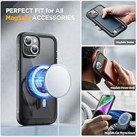 Vista 467 de Miracase - Funda magnética para iPhone 13 Pro Max de 6.7 pulgadas (compatible con MagSafe), transparente, completo, protector de pantalla de vidrio