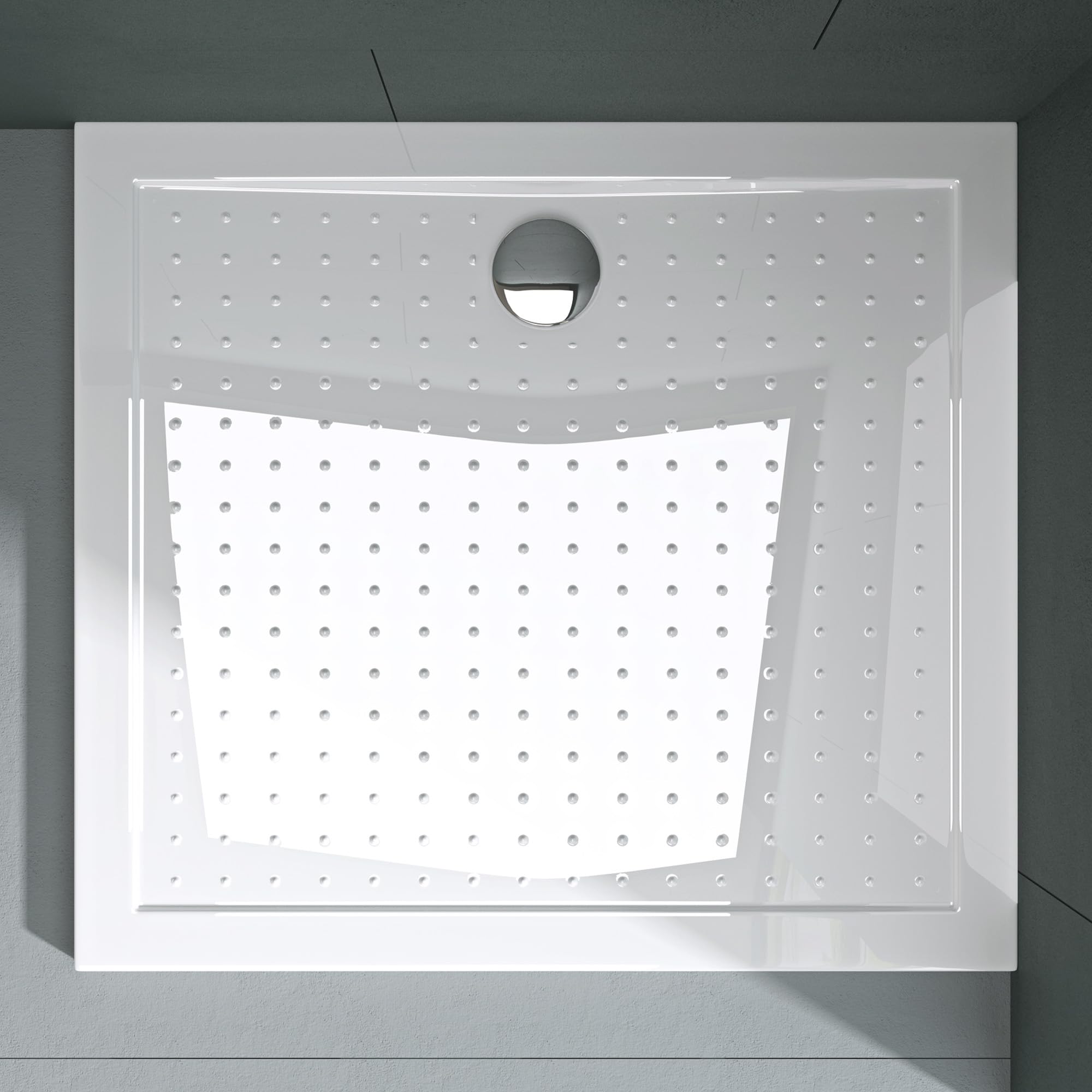 Mai & Mai Piatto Doccia 70x80x4cm in Acrilico Rettangolare, Antiscivolo | Piatto Doccia Rettangolare Lucia02AR in Acrilico