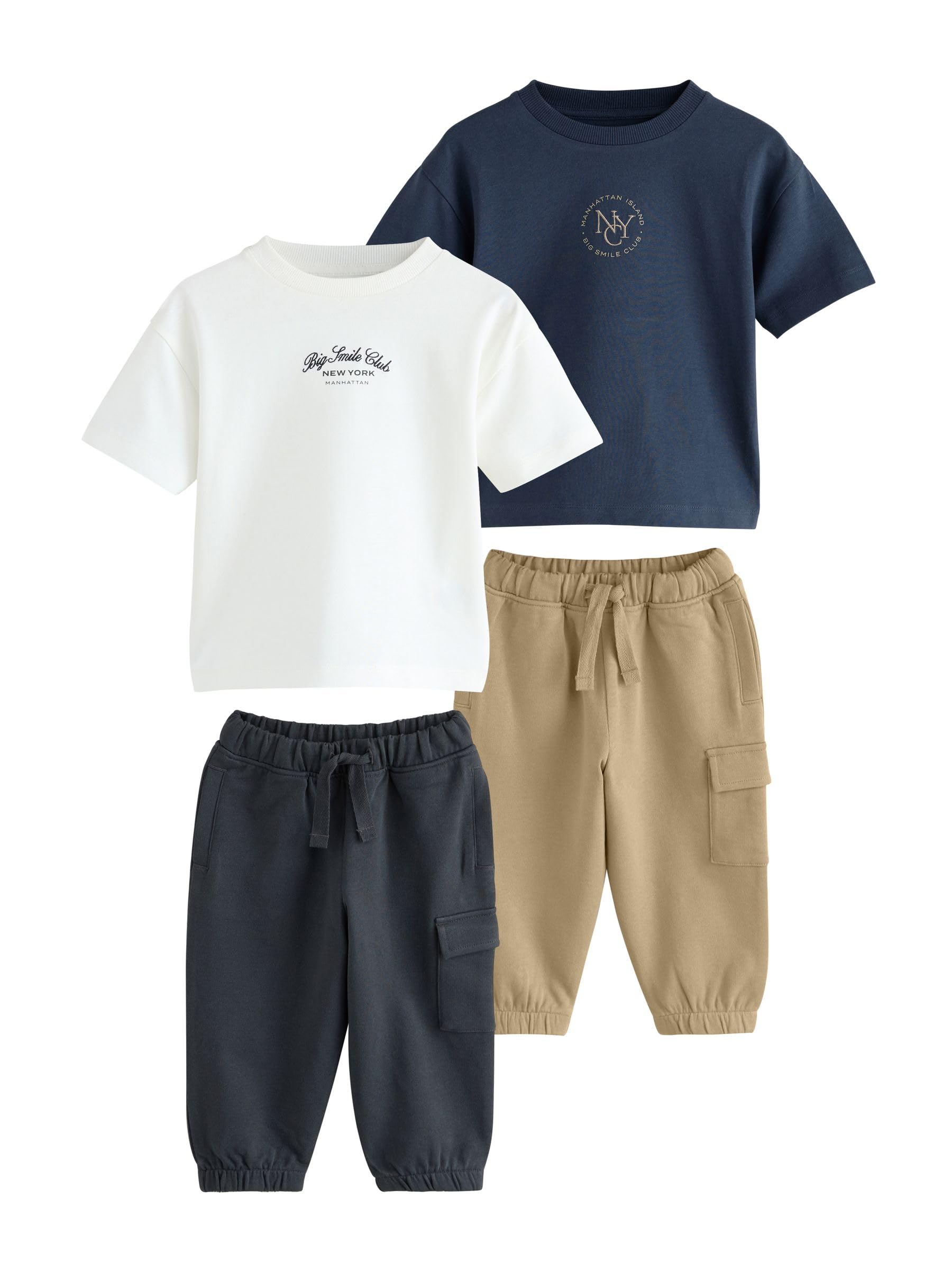 NEXT Jungen T-Shirt und Utility-Jogginghose im Set, 2er-Pack 62-122