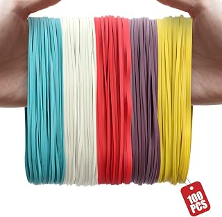 100 Stück Gummiringe 180 x 3 mm Bunte Gummibänder