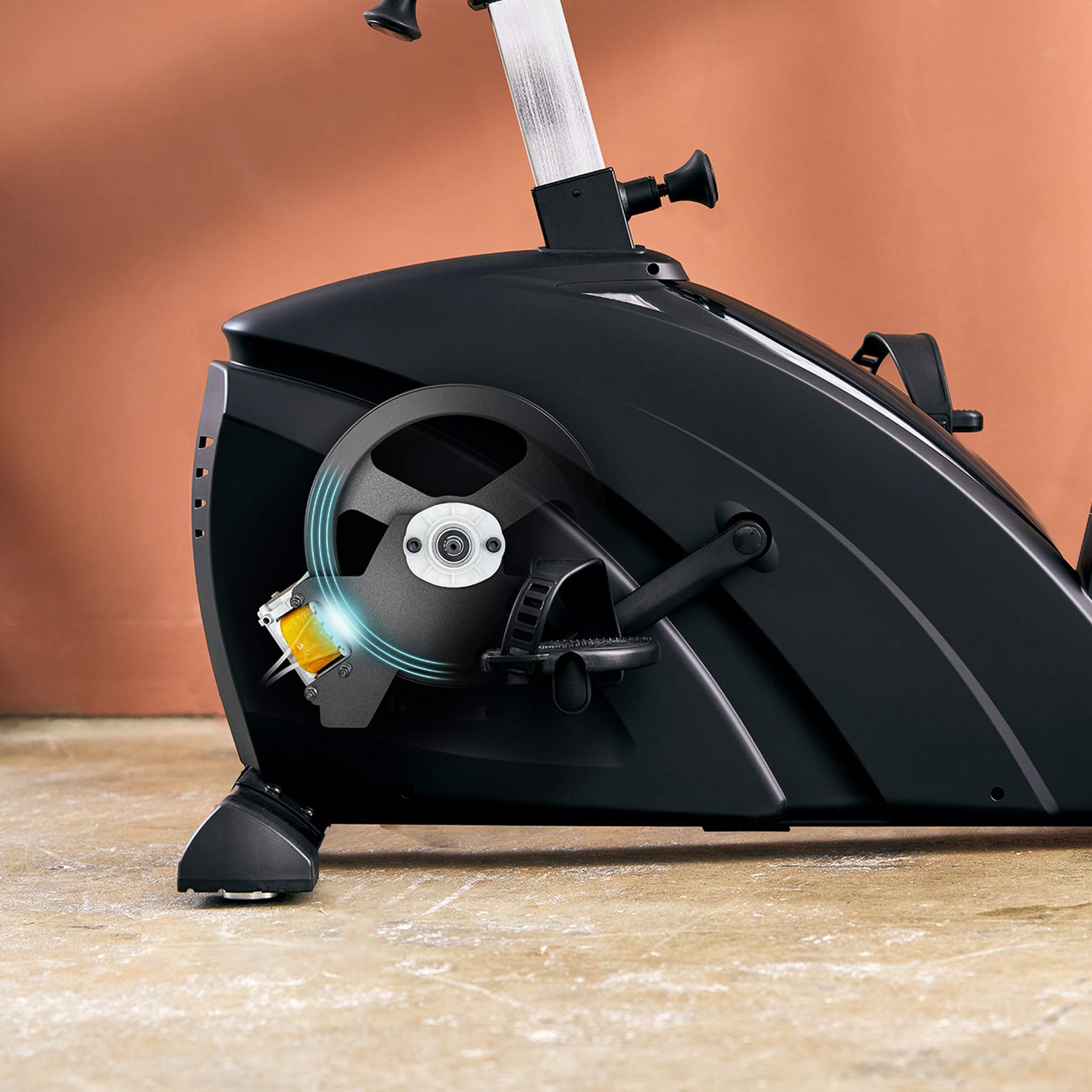 HAMMER Ergometer Exum XTR, Heimtrainer mit Bluetooth, 12 Trainingsprogramme, Induktionsbremssystem, Bluetooth, präzise Wattsteuerung, 150 kg Gewichtsbelastung