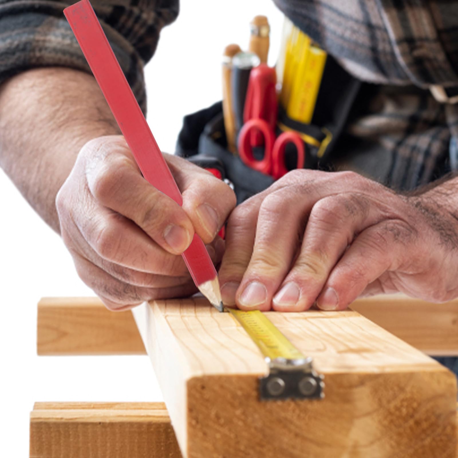 Homoyoyo 100stücke Teiliges Achteckige Holzbearbeitungsbleistifte Robuste Markierungswerkzeuge Für Bauprojekte Zeichnungen Und Prüfungen Leicht Und Bruchsicher Für Handwerker Und