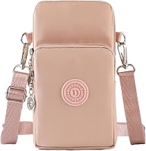 JANKS Small Crossbody Bag for Women, Nylon Mobile Phone Bag with Headphone Port