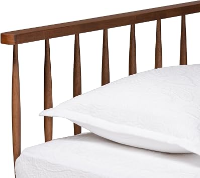 Baxton Studio Matilda Mid-Century Modern Ash Walnut Finished Wood Twin Size Daybed