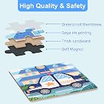 ASTARON Magnetic Puzzles for Toddlers, 12-16-20 Pieces Vehicle Learning Magnet Puzzles for Road Trip, Educational Travel Toys Car Plane Activities for Kids, Kids Birthday Gifts