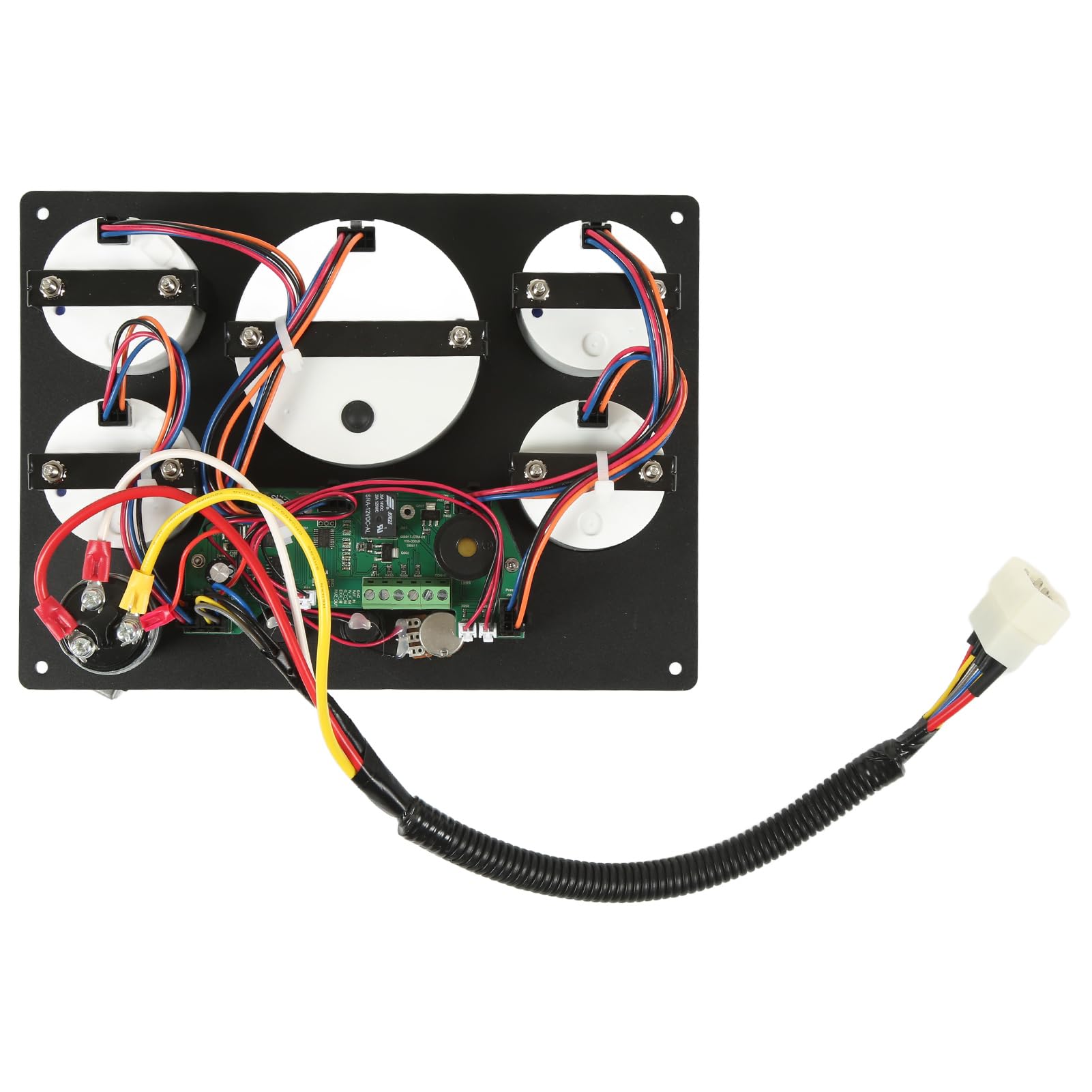 Cruscotto Per Barche, Voltmetro Antifog 5 Cruscotto Cruscotto Multifunzione Temperatura dell'acqua IP67 Impermeabile Per Yacht Agricolo (Quadrante bianco)