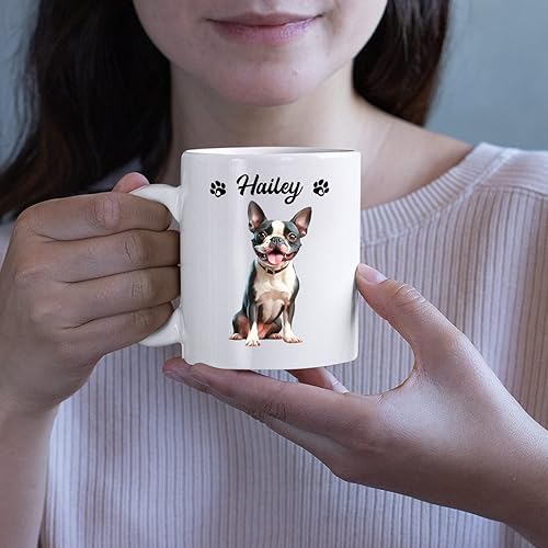 Miniatura 42 de Taza de café negra personalizada con nombre Chow Chow Chow de 11 onzas, taza de café blanca personalizada para perros Chow Chow, regalos para Chow