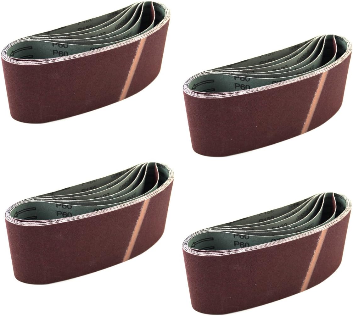 24 x Tape Sandpaper Sanding Belt Sander Sanding Belt 100 x 610 mm Grit 40/60/80/100/120/150