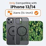LAYJOY Case for iPhone 13/iPhone 14, Magnetic Matte Protection Phone Case[Anti-Fingerprint] [Shockproof] [Anti-Scratch] [Anti-Yellowing] Frosted Translucent Back Phone Cover-Black