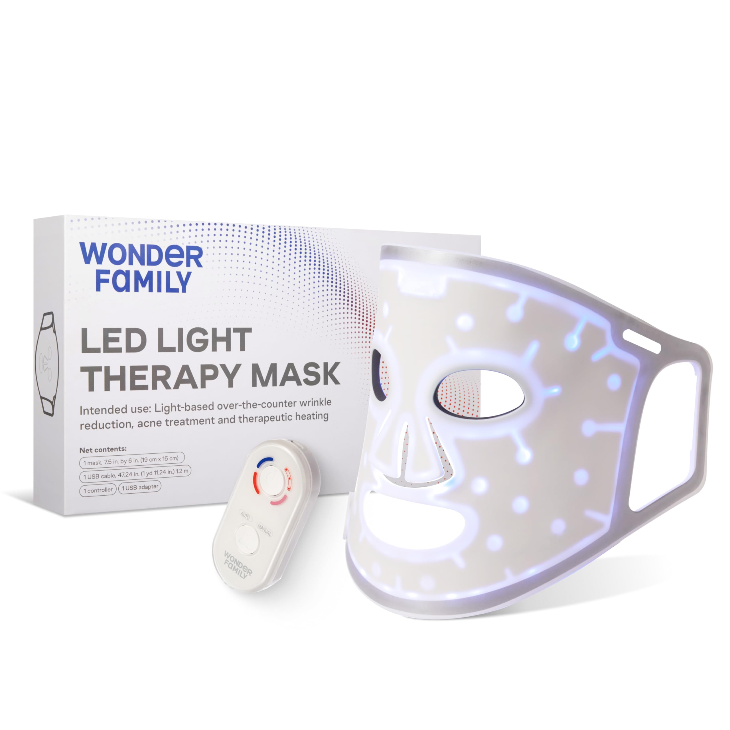 Amazon.com : WONDER FAMILY LED Face Mask Light Therapy - Red Light
