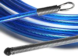 Puxa Fio Passa Fio Guia Sonda Profissional Alma De Aço Resistente Durável PF (Azul, 25 Metros)