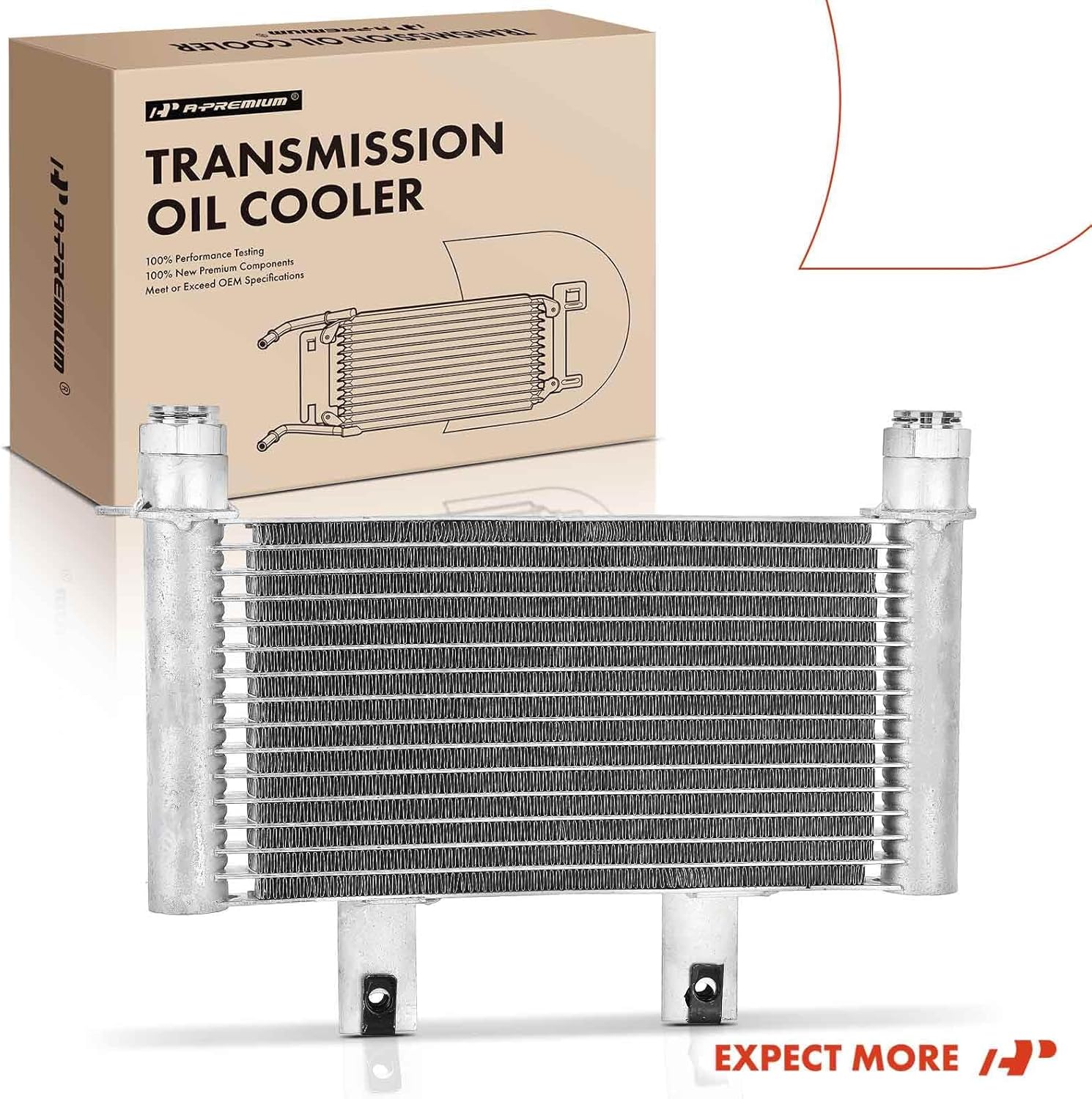A-Premium Transmission Oil Cooler Compatible with Chevrolet Silverado 2500 HD, Silverado 2500 HD Classic, Silverado 3500 Classic & GMC Sierra 1500/2500, Sierra 3500 Classic, 5 Speed Transmission