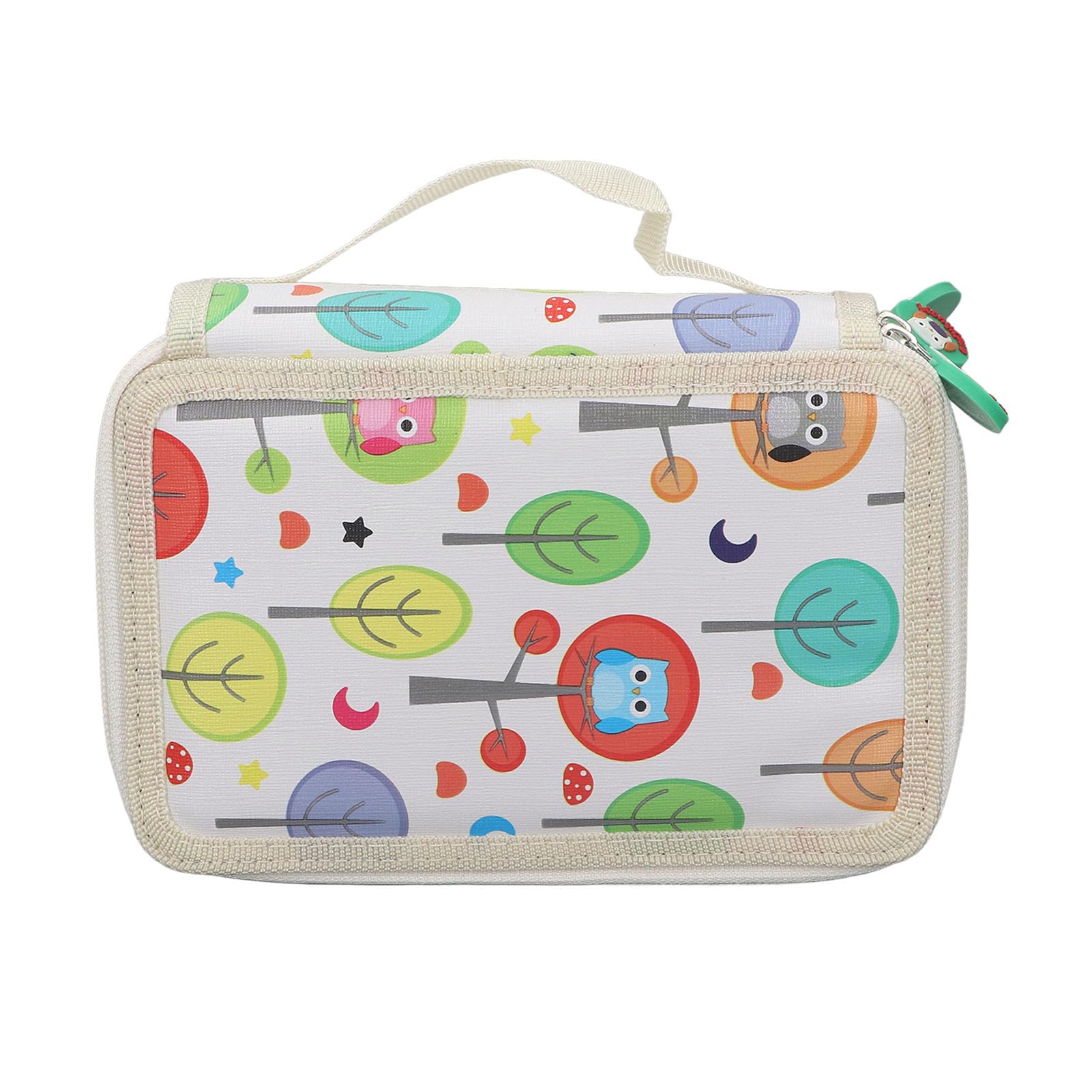 Wakects Astuccio Colorato Astuccio Grande in Pelle PU Portapenne Pieghevole di Grande capacità con Cerniera e Design a Forma di Cartone Animato per Artisti Studenti Conservazione di Disegni in Aula