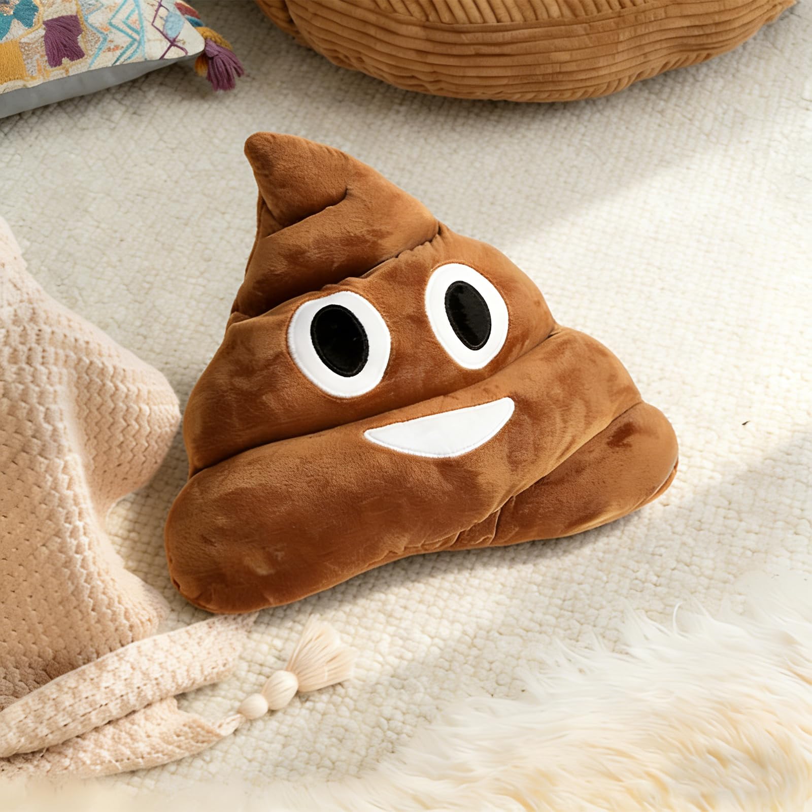 35cm Cacca Cuscino Peluche, Cuscino Peluche Poop, Adorabile Peluche Cacca, Cuscino delle Emozioni, Pupazzo Creativo, Cuscino Decorativo Divertente, Regali per Amici e Bambini