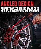 Vista 3 de Adam's Polishes Cepillo de limpieza de ruedas angular para detalles - Cepillo de limpieza de ruedas para coche Uso con limpiador de ruedas