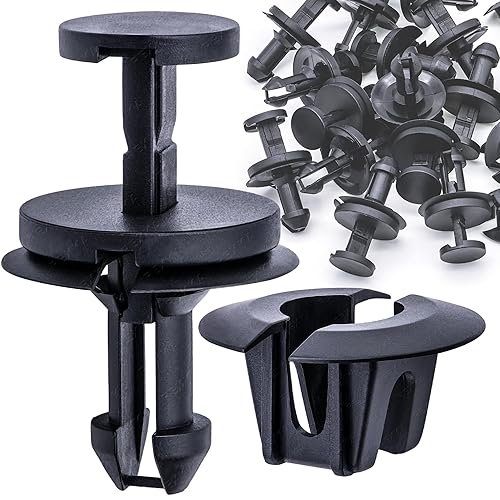 Rexka 15 juegos de clips de parachoques Silverado delantero Air Dam Deflector Retenedor Clips Tuerca Ojal 15733971 15733970 Compatible con Chevy