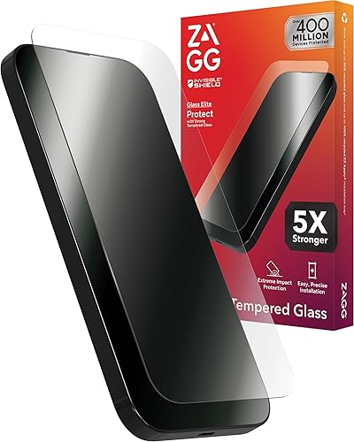 Miniatura 23 de ZAGG Glass Elite - Protector de pantalla antirreflejos para iPhone 15 Pro Max, 5X más fuerte con bordes reforzados, superficie resistente a arañazos