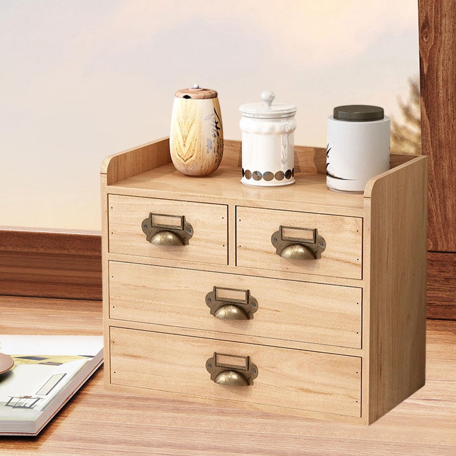 Sharplace Schreibtischschubladen-Organizer, Aufbewahrungsbox aus, platzsparend, Bauernhaus-Organisation, Tischschrank für Schminktisch, Schulschrank, Protokollfarbe