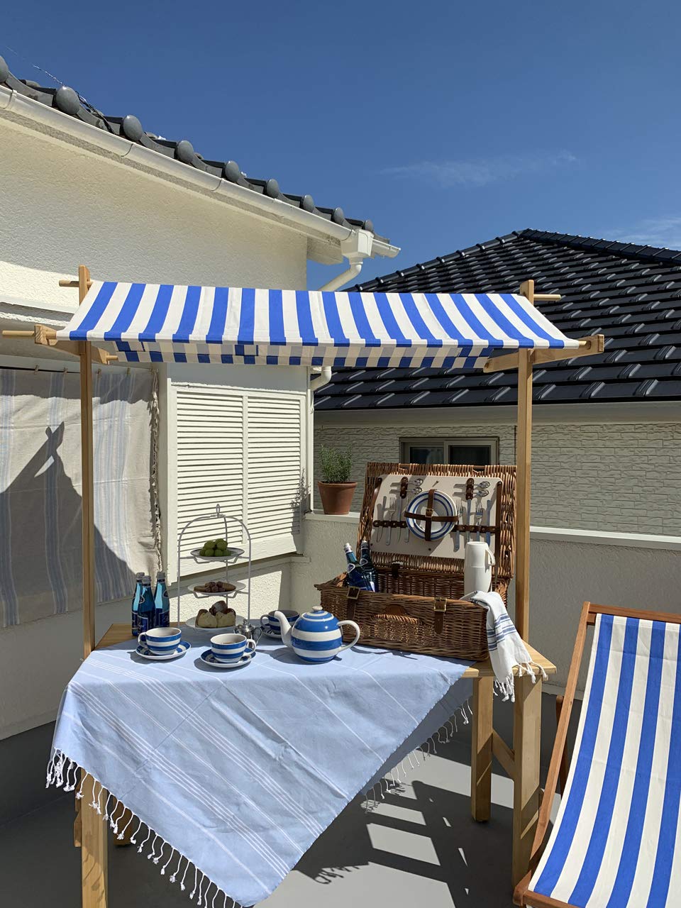 Amazon｜The Funtail イギリス製ピクニックバスケット コーンウォール4