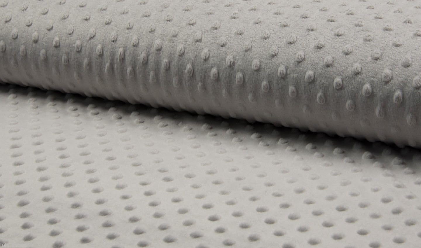 HomeBuy Supersoft Dimple Dot Cuddle Soft Fleece Fabric - 150Cm Wide - 6 Colours to Choose from (White)