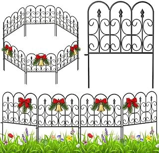 AMAGABELI GARDEN & HOME 5 Panels 32in(H)×10ft(L) Decorative Garden Fence...