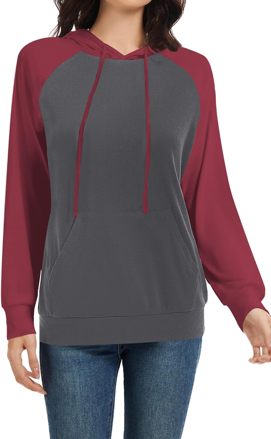 Hoodies for Women Lightweight Long Sleeve Sweatshirt Loose Fit Color Block Tunic Tops with Pockets 2025 - Image 5