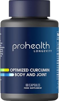 ProHealth Optimised Curcumin Capsules, Vegan & Unflavoured, 60 Capsules