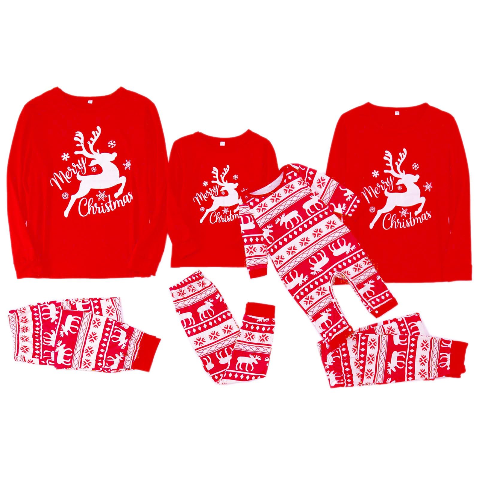 Generisch Abgestimmtes Weihnachts Familienoutfit Set, weiches festliches Freizeitset für Frauen, Paare und die gesamte Familie