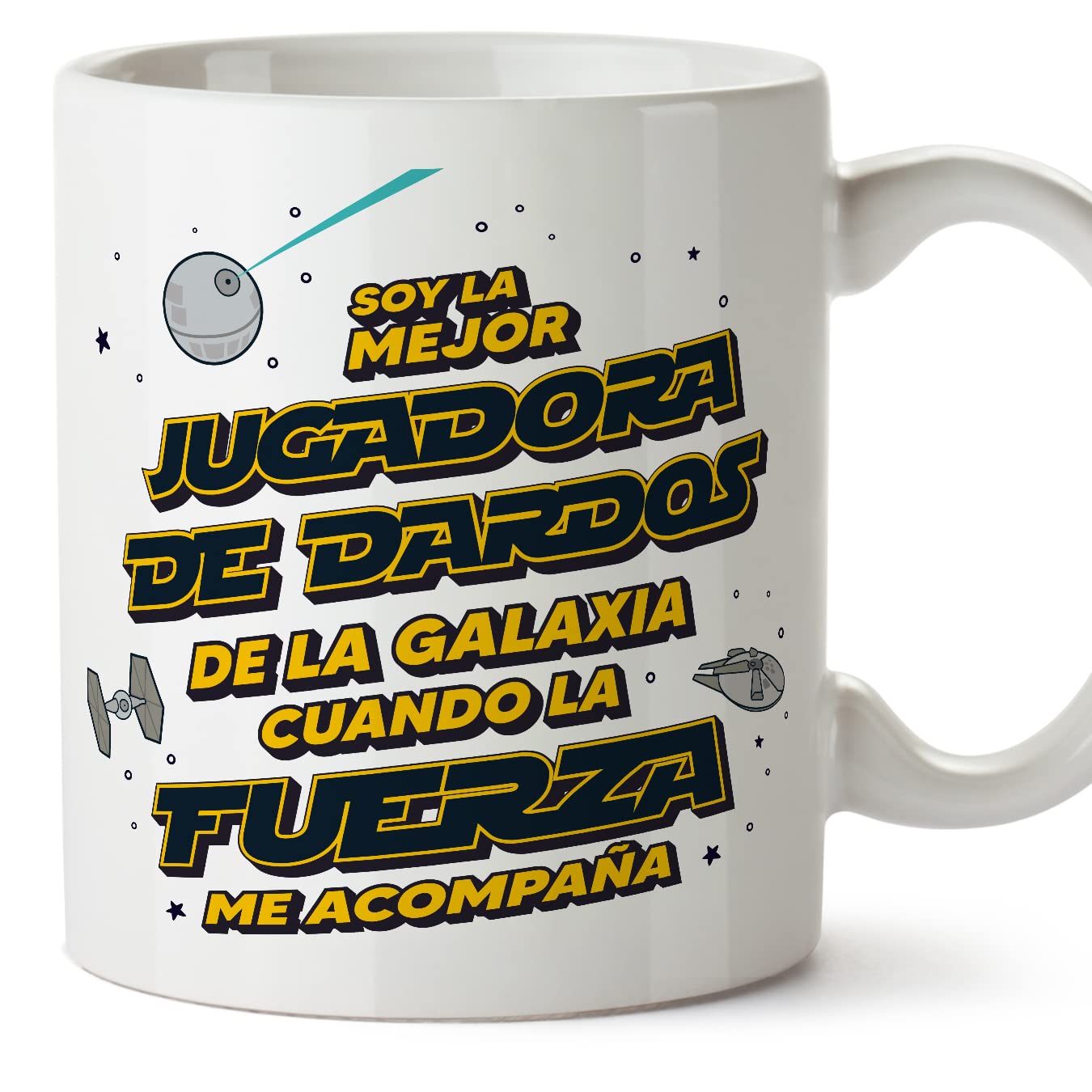 MUGFFINS Tazas para JEFE hombre - En Español - Mejor de la Galaxia Cuando Fuerza me Acompaña - 11 oz / 330 ml - Regalo original y divertido — view 98