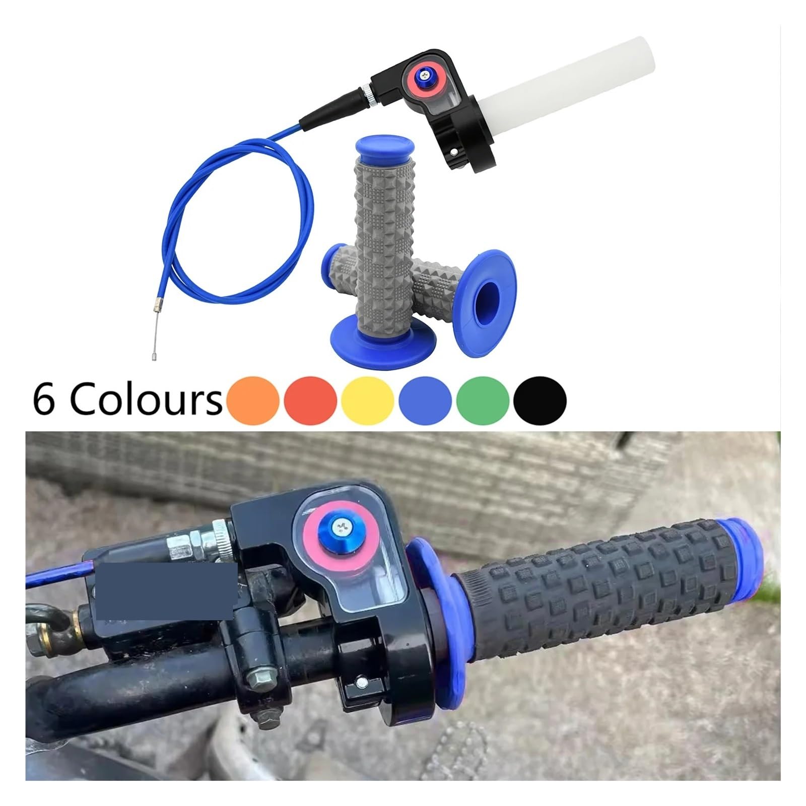 Empuñaduras De Acelerador Gas Giro Rápido 22mm para Motocicleta, Mango, Cable 980mm para ATV