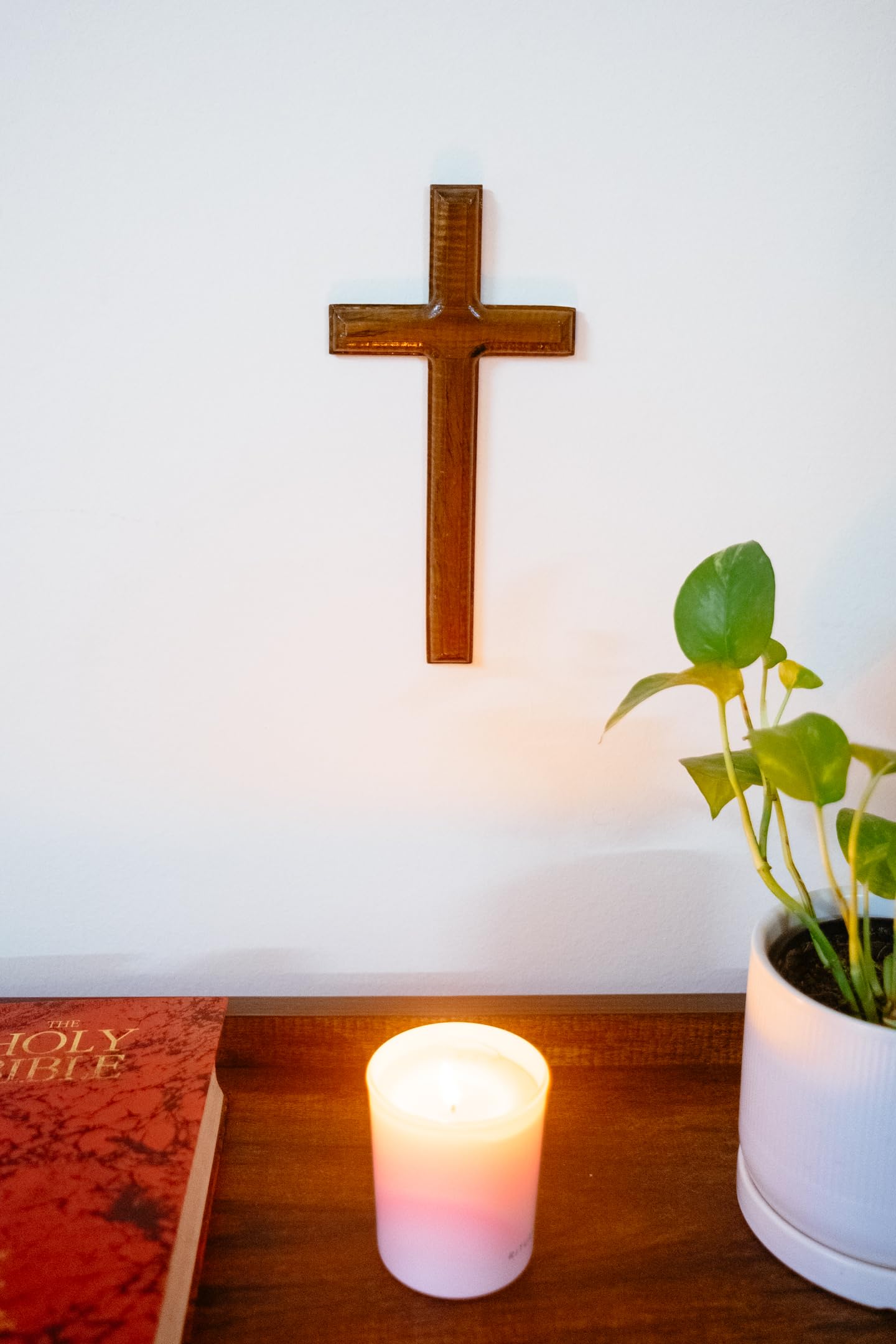 Cross wood,Teak Wood, Wooden for wall hanging, prayer or holy home, Cross for Main Door Entrance,20 cm 4