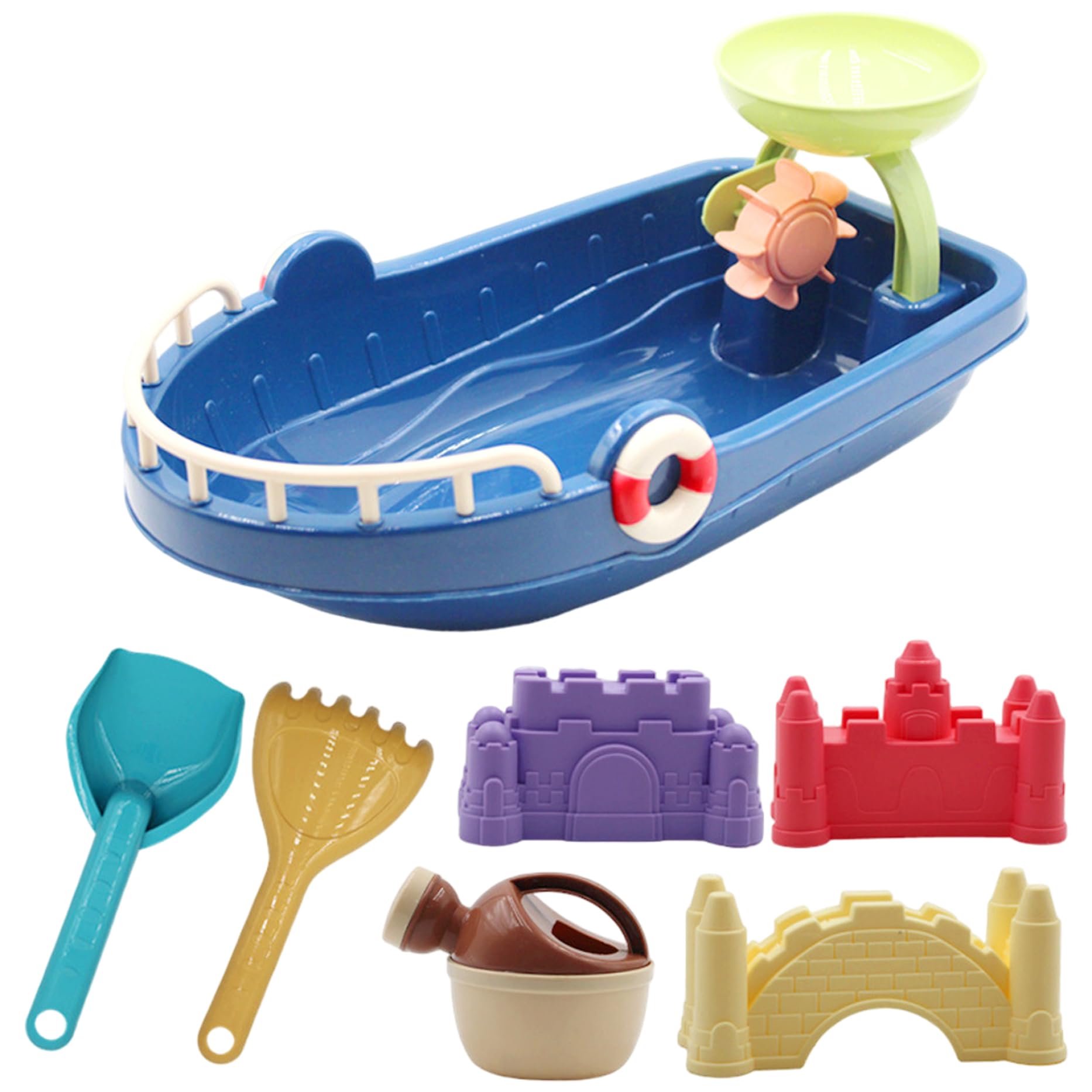 Giochi con sabbiera, Giochi con Sabbia da Spiaggia - Castello di Sabbia con Pala e Set di rastrello per Bambini e Adulti, Set da Gioco per Spiaggia, sabbiera, Neve