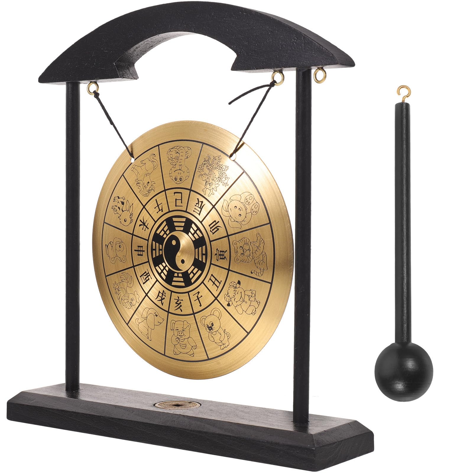 Gong vintage compact pour optimiser l'espace de votre bureau avec style
