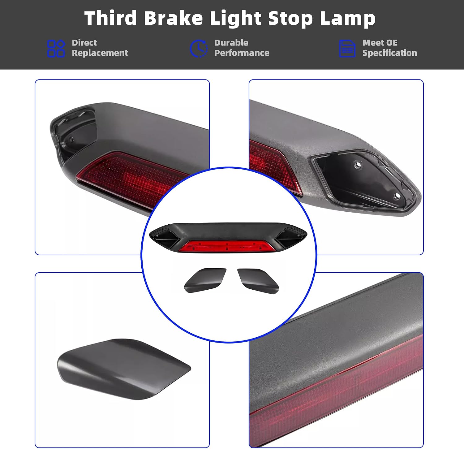 Third Brake Light, 3rd Brake Light, Top Brake light Compatible with Ford Transit 150 250 350 350HD 2018 2019 High Mount Brake Light Replaces JK4Z13A613AA JK4Z13A613AD JK4Z13A613AG