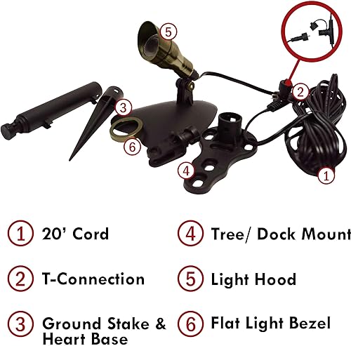 Miniatura 2 de Iluminación de paisaje Proyector LED de latón de 3 vatios que cambia de color para iluminación de paisajes, estanques y características de agua -