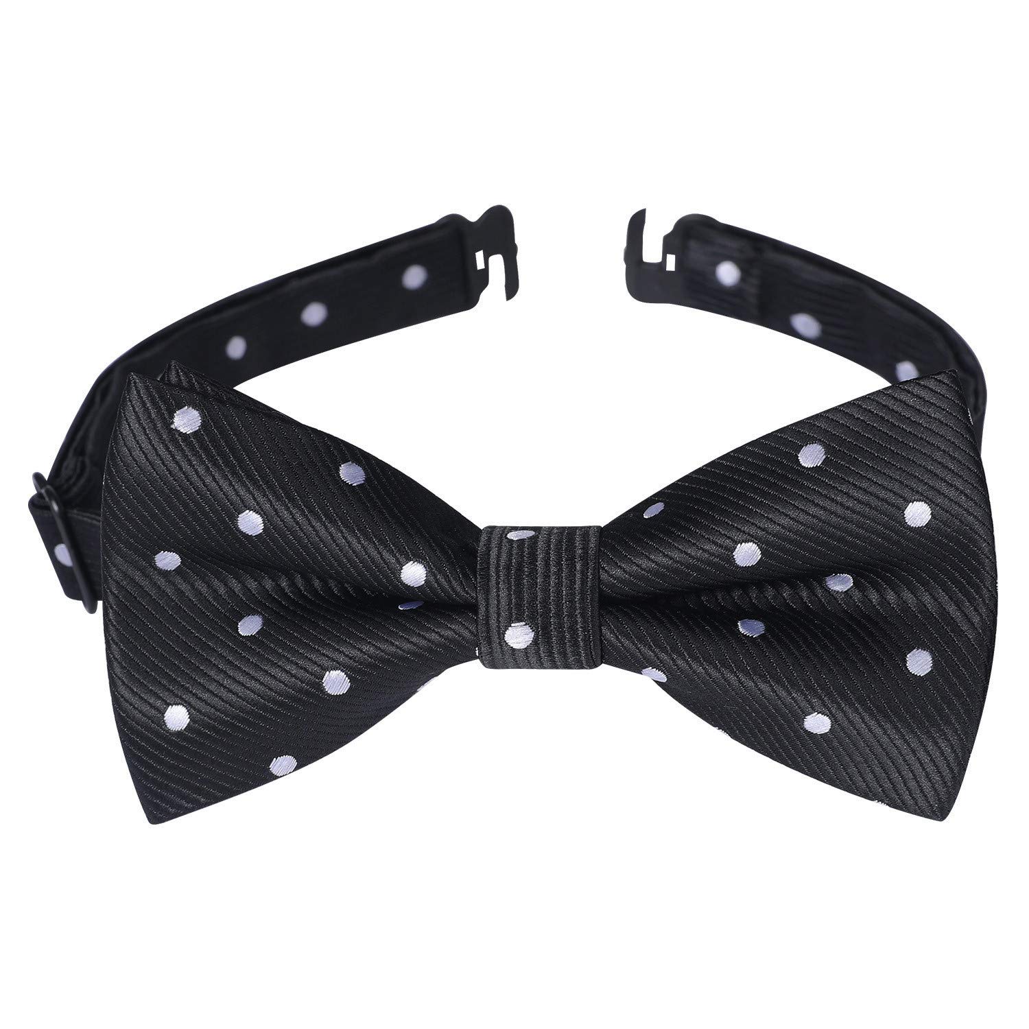 HISDERN Bow Ties for Boys Pre Tied Toddler Bow Tie Adjustable Kids Bowties Clip On Fun Patterned Bowties for Wedding Party