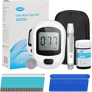 Uric Acid Test Kit, 25 Test Strips Included, Uric Acid Test Meter at Home, Uric Acid Monitor Tester, Accurate and Easy for Home Use (mg/dL)