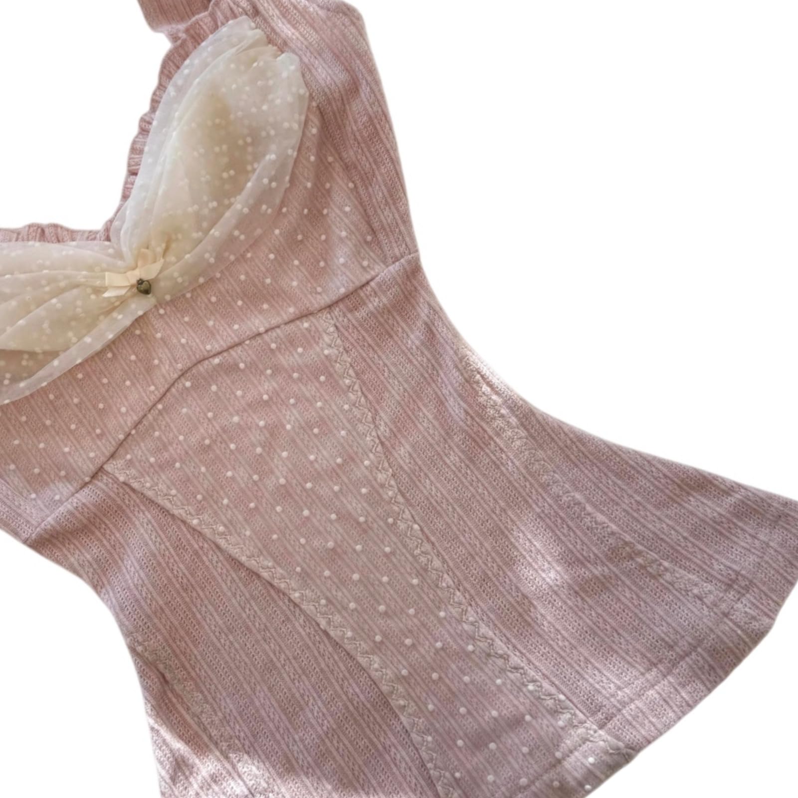 Women Fairy Grunge Tank Tops Vintage Aesthetic Lace Trim Cami Shirt Slim Fit Knit Ribbed Coquette Clothes: Pink White Medium