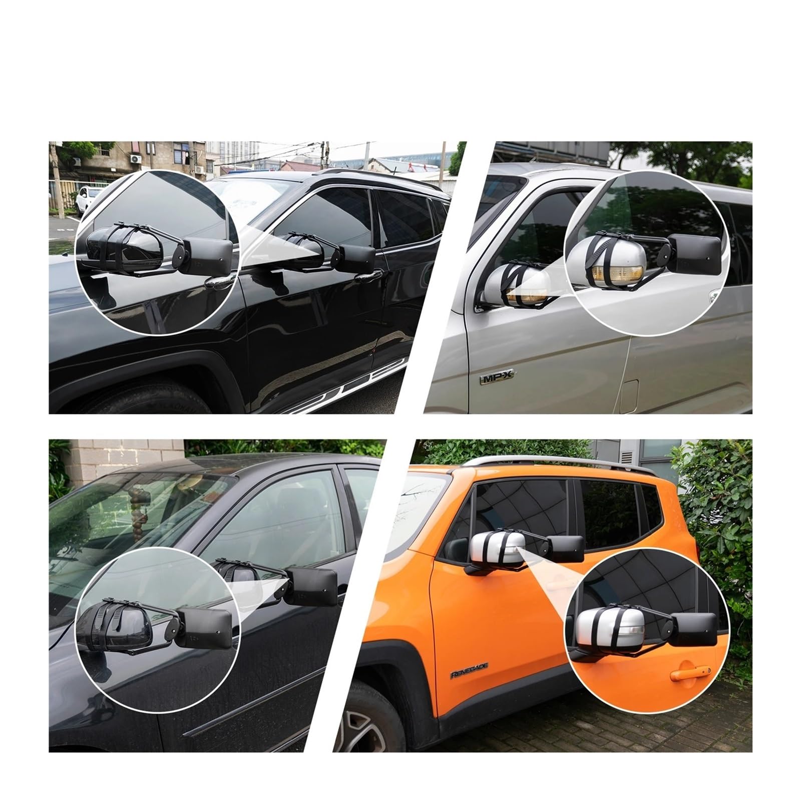 Vetro Specchietto 2X Estensione Auto Specchietto Retrovisore Specchietto Traino Rimorchio Clip-on Regolabile Estensione SUV Camion Specchietto Retrovisore Doppia Retrovisore